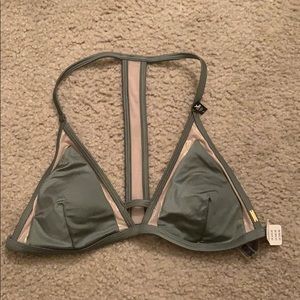 Army green bathing suit top